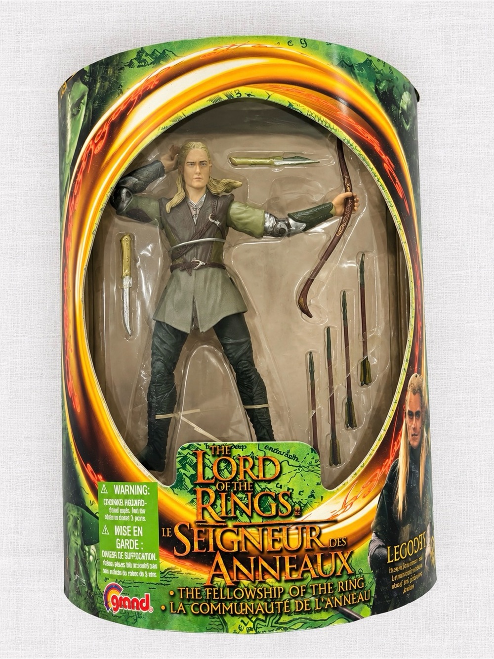 Vintage 2001 Toy Biz LOTR Legolas Action Figure Sealed Fellowship of the Ring
